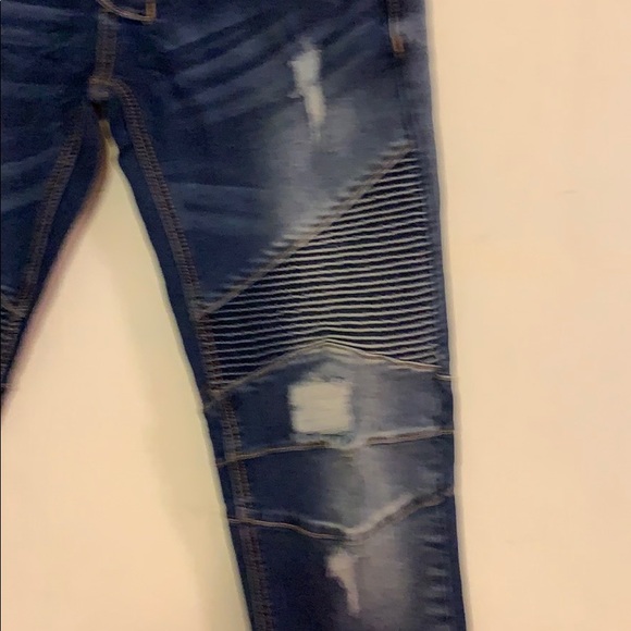 FASHION NOVA MEN navy ragged look jeans size 30. - Picture 3 of 10